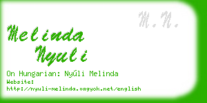 melinda nyuli business card