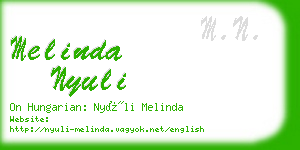 melinda nyuli business card